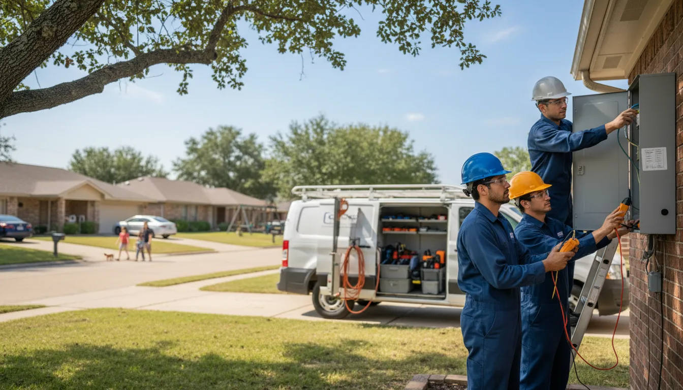 Certified electrician providing emergency electrical services in Streetman, TX